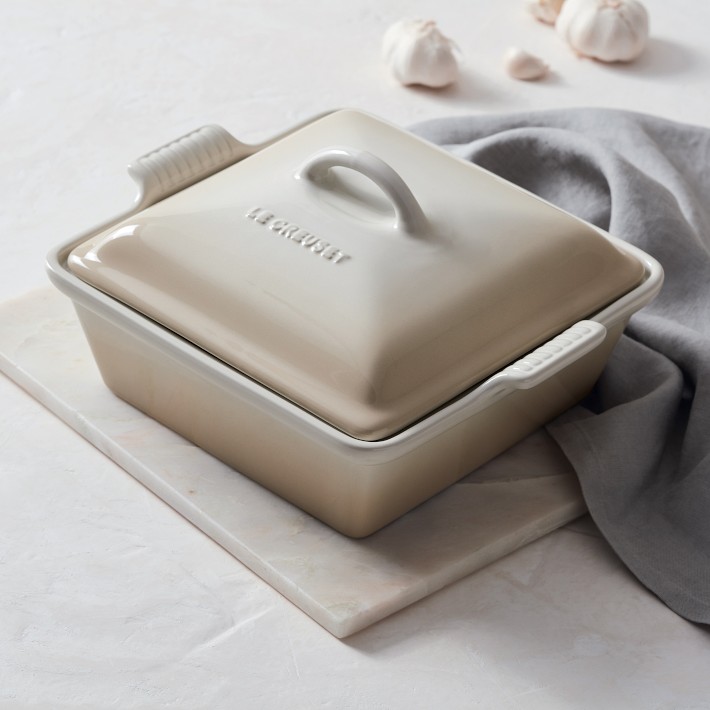 ルクルーゼ　スクエアベイカー Le Creuset Heritage Stoneware Shallow Square Covered Baking Pan