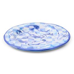 MacKenzie-Childs Marble Check Melamine Dinner Plates, Set of 4