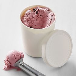 Williams Sonoma Ice Cream Storage Tub, Round, 1-Qt, White