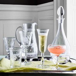 Vintage Etched Pitcher