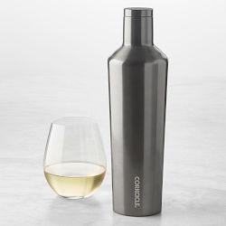 Corkcicle Insulated Tumbler with Corkcicle Straw Cap, 25-Oz., Gunmetal