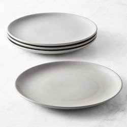 Open Kitchen by Williams Sonoma Matte Coupe Dinner Plates, Set of 4, Grey