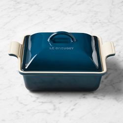 Le Creuset Stoneware Heritage Covered Square Baker, 2.5-Qt, Nuit