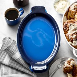 Le Creuset Heritage Stoneware Oval Baker with Platter Lid, 3.5-Qt