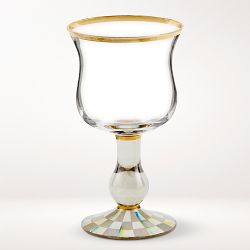 MacKenzie-Childs Sterling Check Goblet, 16-oz