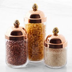 Ruffoni Copper Canisters, Set of 3