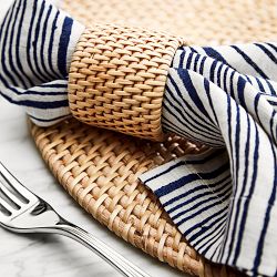 Light Woven Napkin Rings, Set of 4