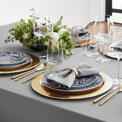 Linen Double Hemstitch Tablecloth