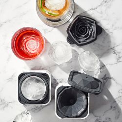 Williams Sonoma Sphere Ice Molds, Set of 2 and Glasses Set