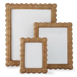 AERIN x Williams Sonoma Home Wicker Scalloped Gallery Picture Frames