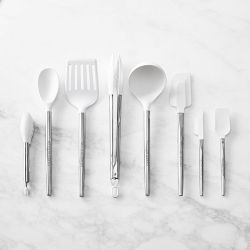 Williams Sonoma Stainless-Steel Silicone Utensils, Set of 8, White