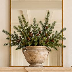 Faux Spruce and Pine Cone Spray Branch 31", Set of 3