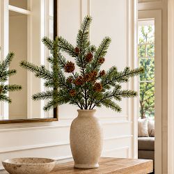 Faux Spruce and Pine Cone Spray Branch 31", Set of 3