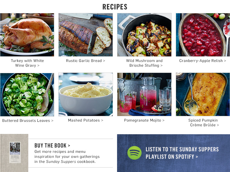 Thanksgiving Dinner Recipes and Party Ideas Williams Sonoma