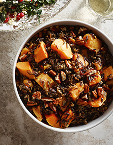 Wild Rice Pilaf with Dried Cherries, Apricots and Butternut Squash