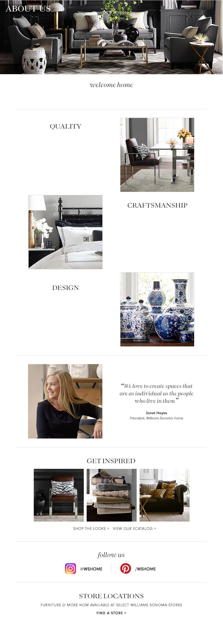 About Us: Williams Sonoma Home