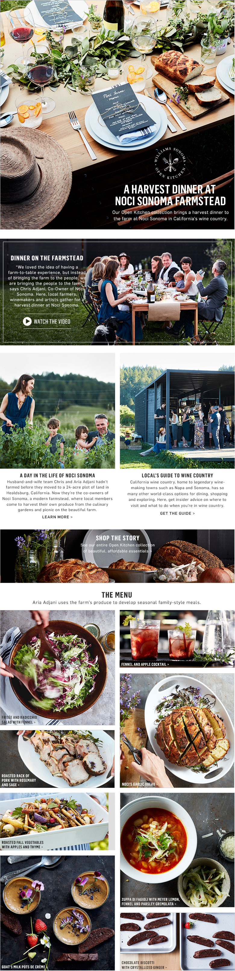 A Harvest Dinner at Noci Sonoma Farmstead